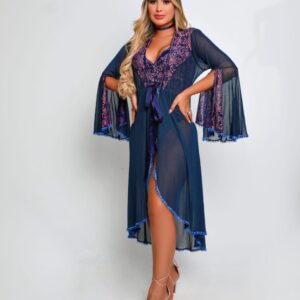 Sobretudo premium azul marinho com delicate